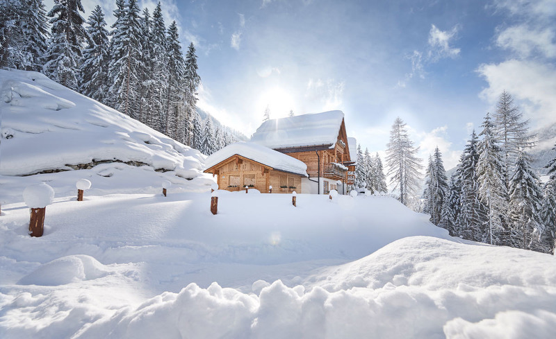 Winterlandschaft in St. Martin am Tennengebirge im Chalet Almidylle Piredt
