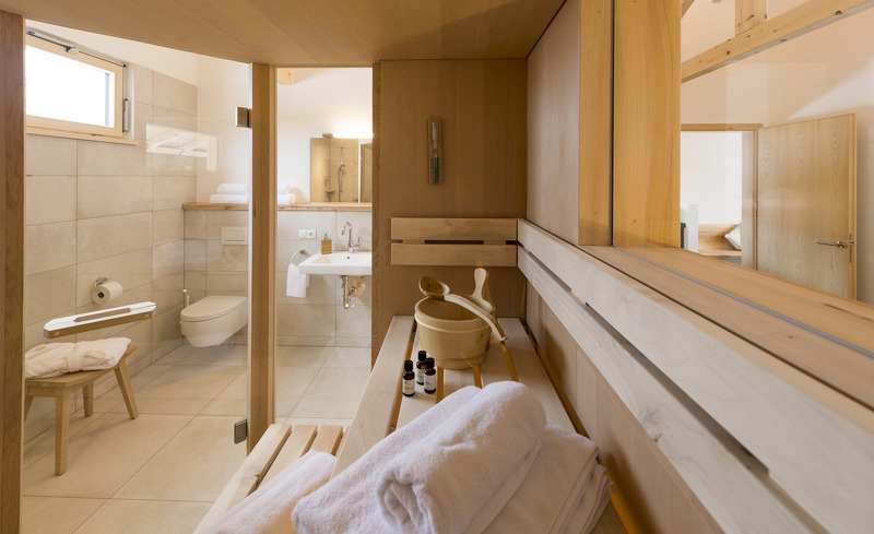 Die Forstgutchalets verfügen über einen privaten Saunabereich für einen erholsamen Entspannungsurlaub