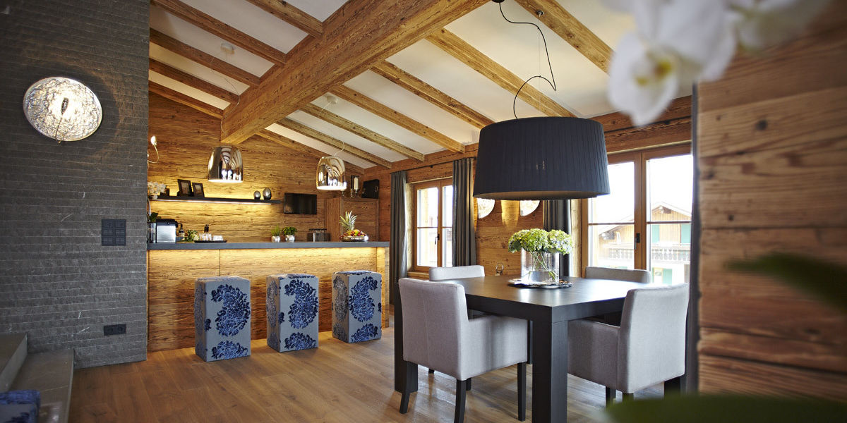 Im Chalet F im Allgäu finden Sie ein exklusives Interieur für Ihren Luxus-Hüttenurlaub 