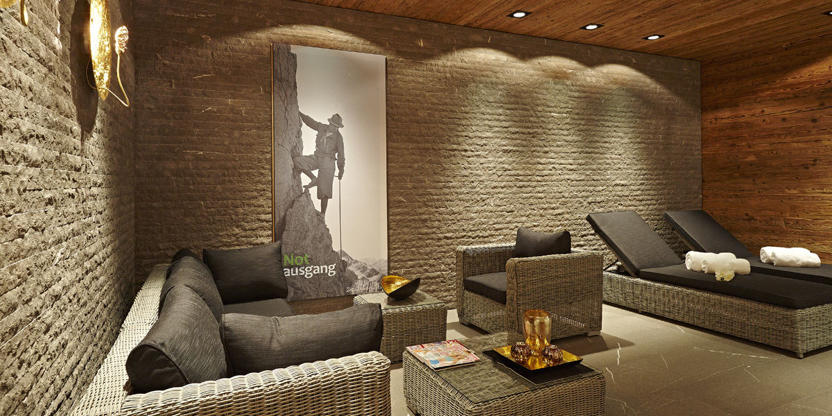 Privater Wellnessbereich im Souterrain- Familienurlaub im Chalet F 