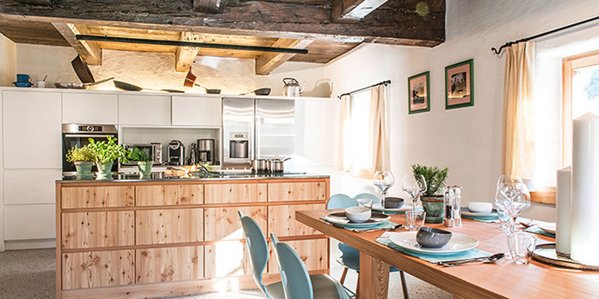 Die top-ausgestattete Küche ermöglicht Ihnen die Gestaltung Ihres persönlichen Genussurlaubs im Alpen Chalet Käth und Nanei